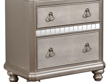 Bling - Game 2-Drawer Nightstand - Metallic Platinum Fashion