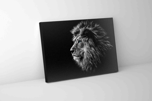 Wild Life Lion Head Canvas- Frame Optional- Model #4837234 For Cheap