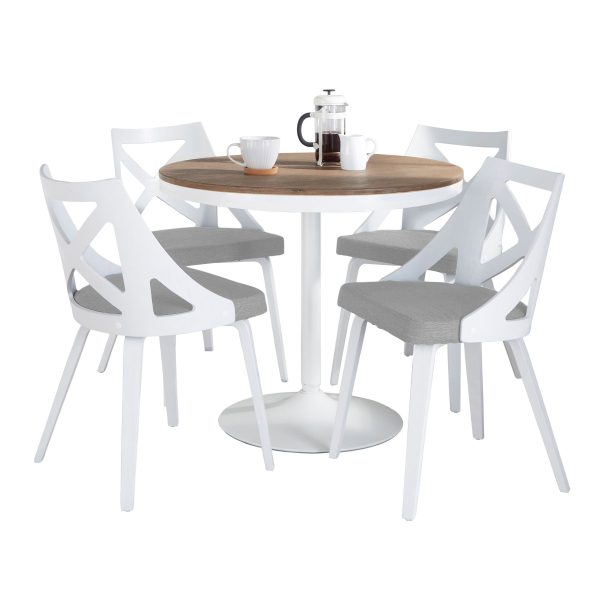 Dakota Charlotte - 5 Piece Contemporary Design Dining Set Fashion