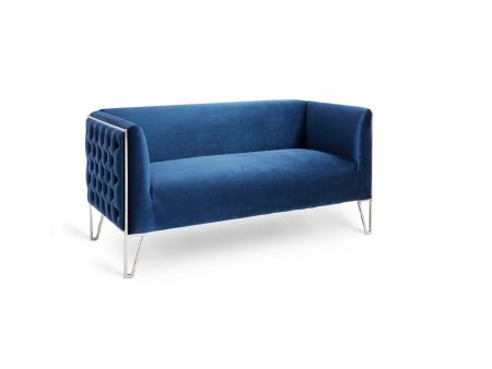 Blue Velvet Loveseat- Model Vermont Sale