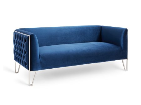 Blue Velvet Sofa- Model Vermont Sale