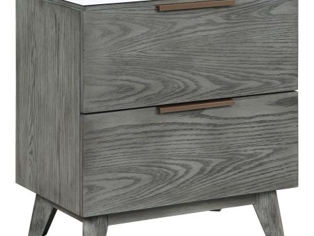 Nathan - 2-Drawer Nightstand - Gray Sale