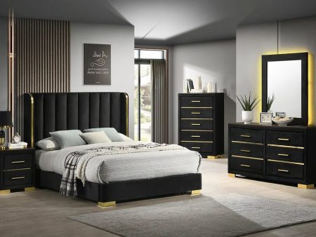 Black & Gold Bedroom Set- Queen or King- Model Madison Cheap