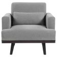 Blake - Upholstered Track Arm Accent Chair - Sharkskin For Discount