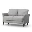 Zinus Jackie Classic Upholstered Love Seat (Soft Grey Weave) (2 Seaters) Online Hot Sale