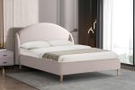 Beige Premium Fabric Platform Bed- Queen or King- Model #23101 Hot on Sale