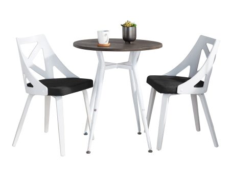 Clara Charlotte - 3 Piece Round Dinette Set Vintage With Rounded Online Sale