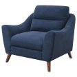 Gano - Upholstered Sloped Arm Accent Chair - Navy Blue Hot on Sale