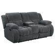 Weissman - Upholstered Padded Arm Reclining Loveseat - Gray Online Sale