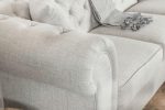 Cecilia - Upholstered Tufted Sectional - Oatmeal For Cheap