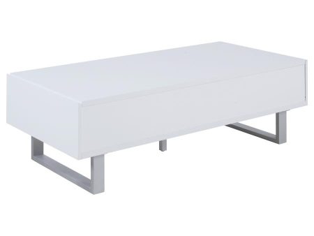 Atchison - 2-Drawer Rectangular Coffee Table - White High Gloss For Cheap