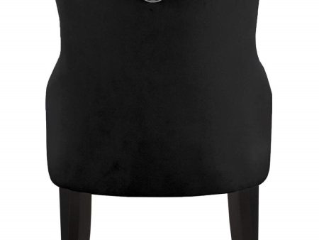 2, 4 or 6 Black Velvet Dining Chairs with Nail Head Details- Model #1221 Cheap