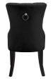 2, 4 or 6 Black Velvet Dining Chairs with Nail Head Details- Model #1221 Cheap