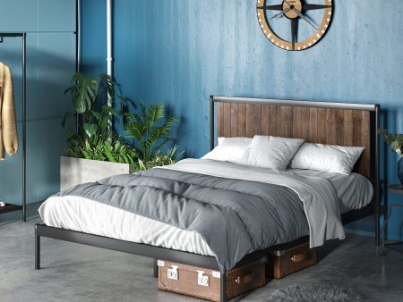 Zinus Wesley Wood and Metal Platform Bed on Sale