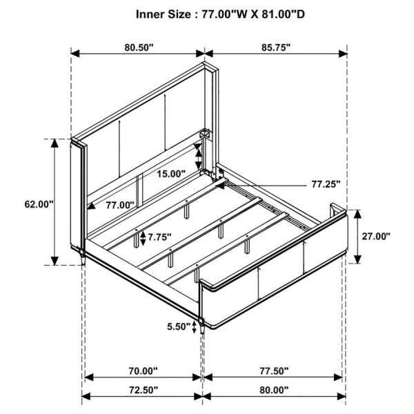 Alderwood - Upholstered Wingback Bed Supply