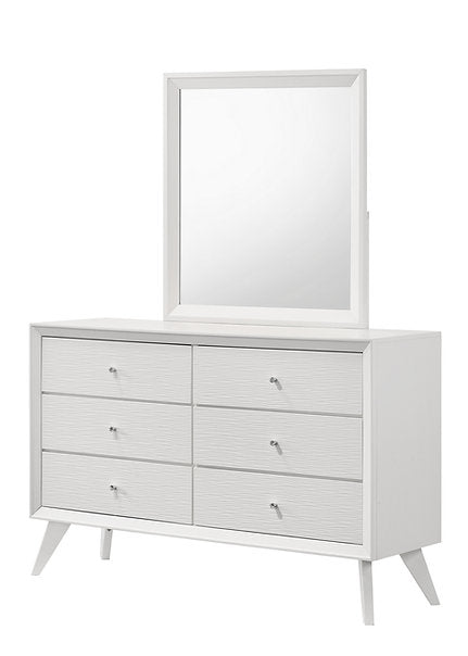 White Curved Leg With Crystal Detailing Bedroom Set- Queen or King- Model Mia Online