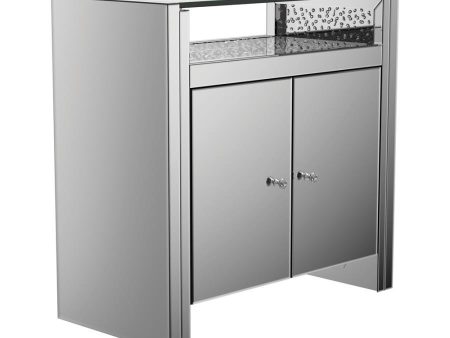 Betsey - 2-Door Mirrored Acrylic Storage Accent Cabinet - Silver Online