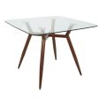 Clara Pebble - 5 Piece Square Tabletop Mid Century Modern Dining Set Fashion