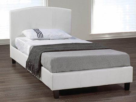 White Leather Bed- Single, Double or Queen- Model #133 Sale