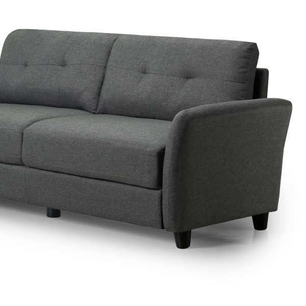 Zinus Ricardo Upholstered Sofa (Dark Grey) (3 Seaters) Online now