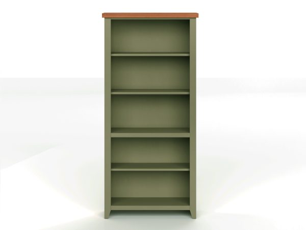 Vineyard - 72  High 5 Shelf Bookcase - Sage Green And Fruitwood Cheap