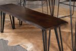 Topeka - Live Edge Wood Dining Bench - Mango Cocoa For Sale