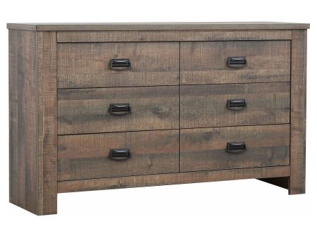 Frederick - 6-Drawer Dresser - Weathered Oak Online Sale