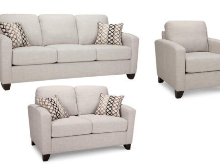 Fabric 3 Piece Sofa Set- 100% Canadian Made- Choose Your Own Colour & Material- Custom Made- Model #1775 Online Sale