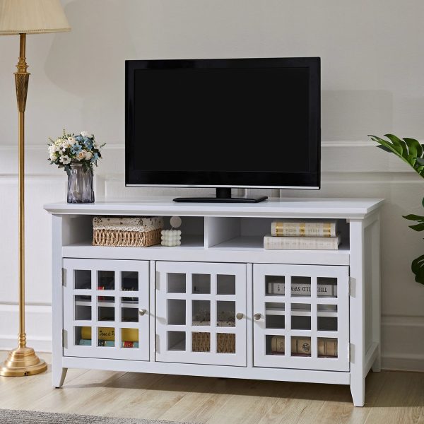 White TV Stand For TV s Up To 55 - Model Taneka Fashion