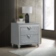 Veronica - 2-Drawer Nightstand - Light Silver For Cheap