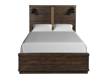 Industrial Farmhouse Designed Bed With Bluetooth For Cheap