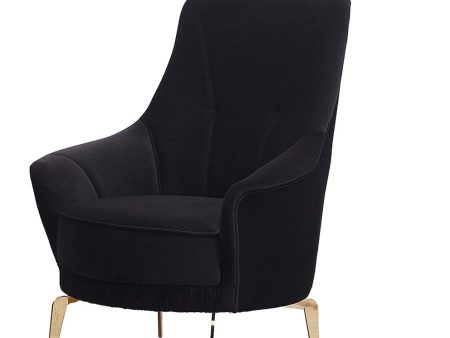 Velvet Black & Gold Accent Chair- Turkish Made- Includes Throw Pillows- Model Dubai Supply