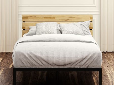 Paul Metal and Wood Platform Bed Frame Online now