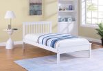 White Solid Wood Mission Storage Platform Bed- Single or Double - Model #415 Cheap