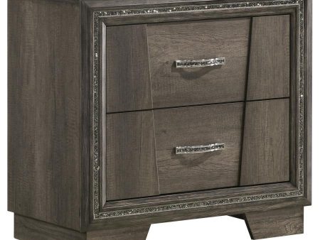 Janine - 2-Drawer Nightstand - Gray Fashion