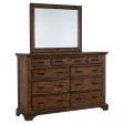 Elk Grove - 9-Drawer Dresser With Mirror - Vintage Bourbon For Sale