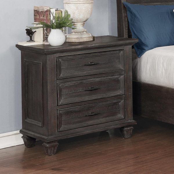 Atascadero - Nightstand - Weathered Carbon Online now