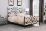 Parleys - Metal Eastern King Open Frame Bed - Dark Bronze For Sale