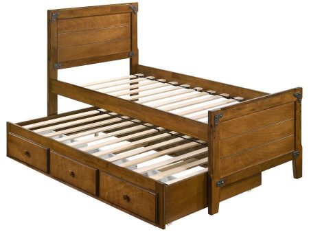 Granger - Wood Twin Storage Captains Bed - Rustic Honey Hot on Sale