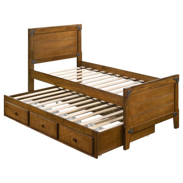 Granger - Wood Twin Storage Captains Bed - Rustic Honey Hot on Sale