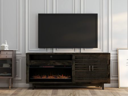 Avondale - Electric Fireplace TV Console, For TVs Up To 95  - Charcoal Brown For Cheap