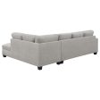 Whitson - Upholstered Track Arm Sectional Chaise Sofa - Stone Online