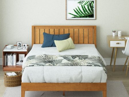 Alexis Deluxe Wood Platform Bed Frame with Headboard Online