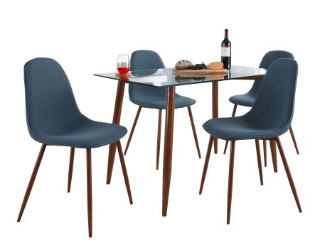 Clara Pebble - 5 Piece Mid Century Modern Dining Set For Discount