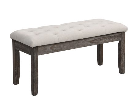 Button Tufted Upholstered Ding Bench, Entryway Shoe Bench - Beige Fashion