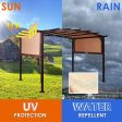 Brown & Cream 12 x 9ft Outdoor Pergola Gazebo with Retractable Canopy Shades- Model #79541362 on Sale