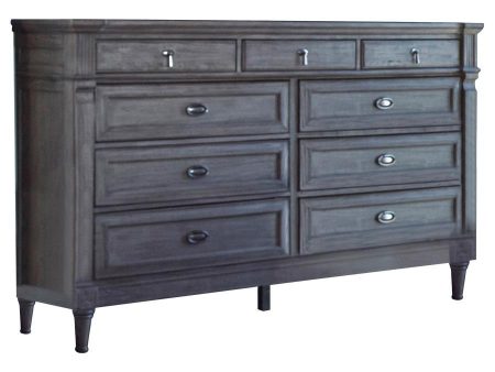 Alderwood - 9-Drawer Dresser - French Gray Online Sale