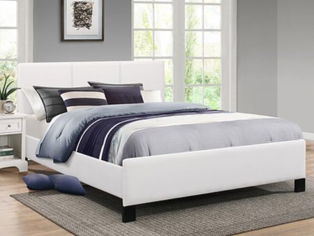 White Bed with Contrast Stitching- Double or Queen- Model #179 on Sale