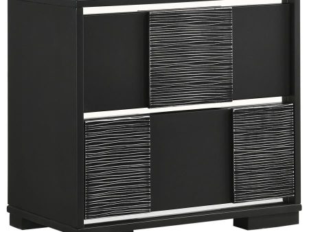 Blacktoft - 2-Drawer Nightstand - Black Cheap