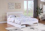 White Solid Wood Mission Storage Platform Bed- Single or Double - Model #415 Cheap